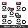 PACK OF 5 PENIS RING TURBINE LIQUID SILICONE 25 MM