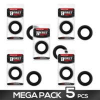 Pack of 5 Penis Ring Turbine Liquid Silicone 25 mm