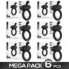 PACK OF 6 DULLY VIBRATING PENIS RING WITH MAGNETIC USB SILICONE