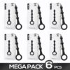 PACK OF 6 ELMER BEADED BUTT PLUG WITH EASY PULL RING SILICONE