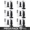 PACK OF 6 MENHIR ANAL PLUG SILICONE BLACK