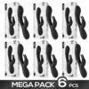 PACK OF 6 NOIR INJECTED LIQUID SILICONE VIBE