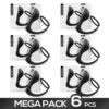 PACK OF 6 RANDAL BUTT PLUG WITH PENIS RING SILICONE BLACK