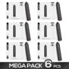 PACK OF 6 SHADY VIBRATING BULLET USB RECHARGEABLE WATERPROOF