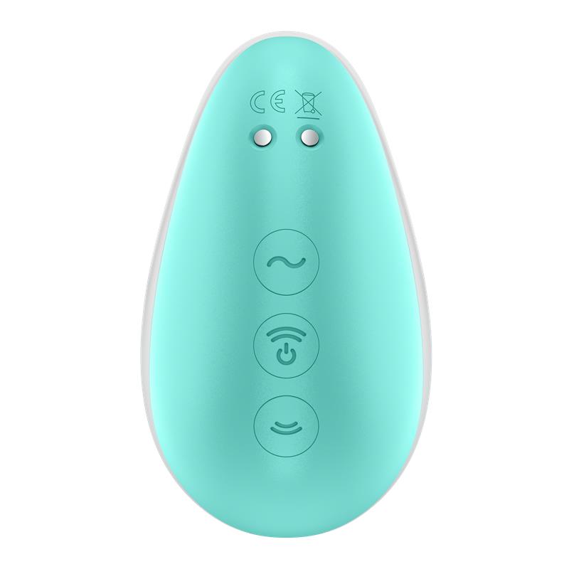 PIXIE DUST CLITORIS SUCKER WITH VIBRATION MINT/PINK 5 PIXIE DUST CLITORIS SUCKER CONTROL BUTTONS