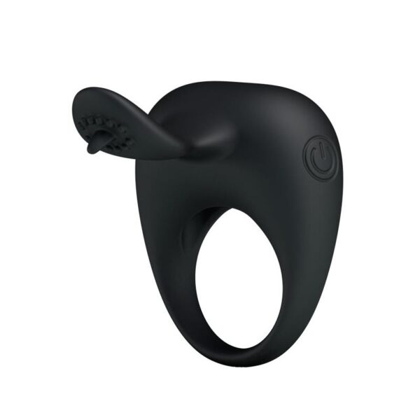 PRETTY LOVE ANILLO VIBRADOR TONGUO NEGRO