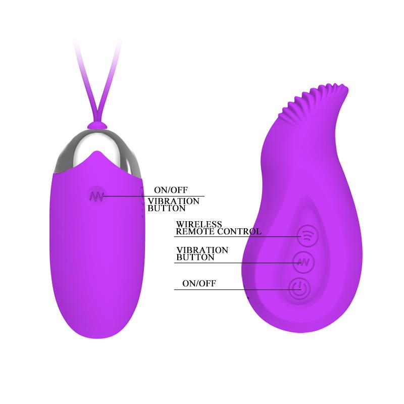 Pretty Love Eden CL40 vibrator remote control demonstrating functions