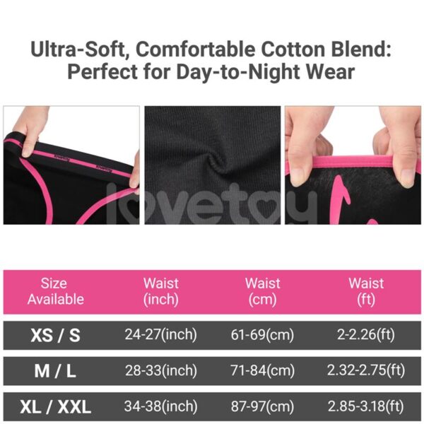 Detailed view of panties stitching