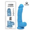 REALISTIC DILDO LIQUID SILICONE DUAL LAYER 8 BLUE