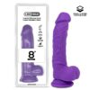 REALISTIC DILDO LIQUID SILICONE DUAL LAYER 8 PURPLE