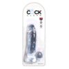 REALISTIC DILDO WITH TESTICLES 7 CLEAR