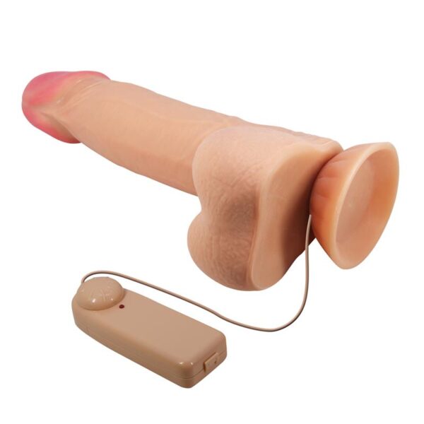 REALISTIC VIBRATOR WITH REMOTE CONTROL, DUAL DENSITY, AND SLIDING SKIN - IMAGE 4