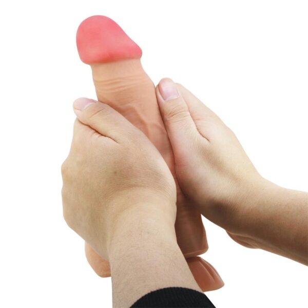 REALISTIC VIBRATOR WITH REMOTE CONTROL, DUAL DENSITY, AND SLIDING SKIN - IMAGE 7