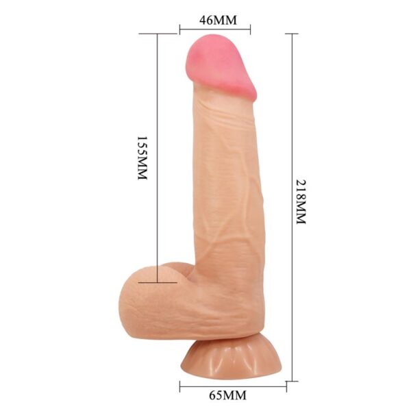 REALISTIC VIBRATOR WITH REMOTE CONTROL, DUAL DENSITY, AND SLIDING SKIN - IMAGE 9