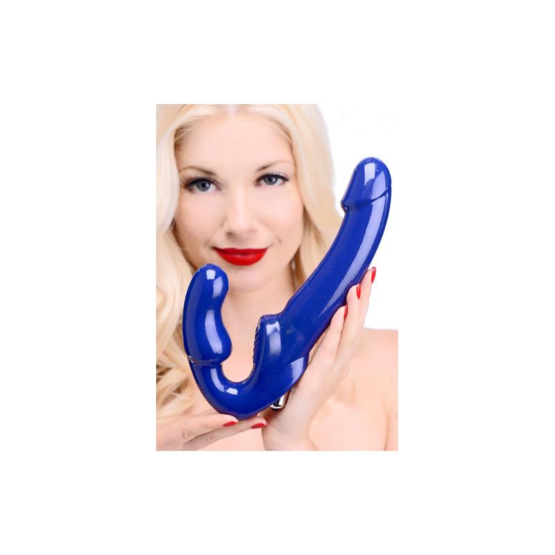 Revolver II Vibrating Strapless Dildo Blue details