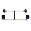 RIMBA BONDAGE PLAY DOUBLE SPREADER BAR WITH SUFFS ADJUSTABLE PURPLE