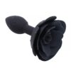 ROSE SILICONE BUTT PLUG BLACK