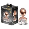 ROSEGOLD METAL ANAL PLUG WITH WHITE ROSE BASE SIZE S