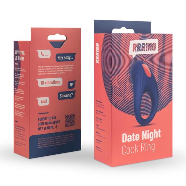 RRING DATE NIGHT PENIS RING WITH VIBRATION USB SILICONE - IMAGE 8