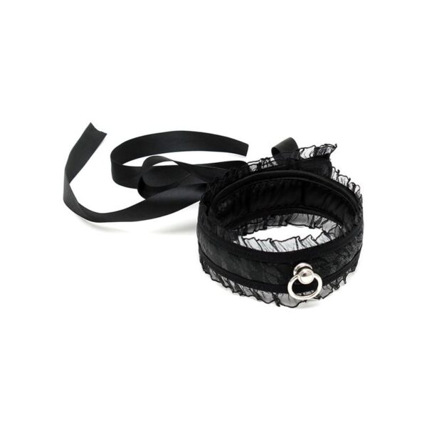 SATIN LOOK COLLAR BLACK - IMAGE 2