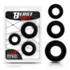 SET OF 3 COCK RINGS FLEXIBLE BLACK