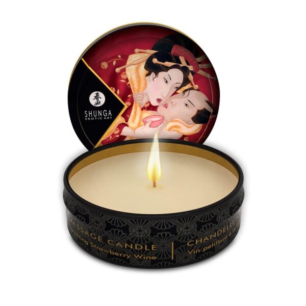 SHUNGA MINI CANDLE MASSAGE STRAWBERRY WINE
