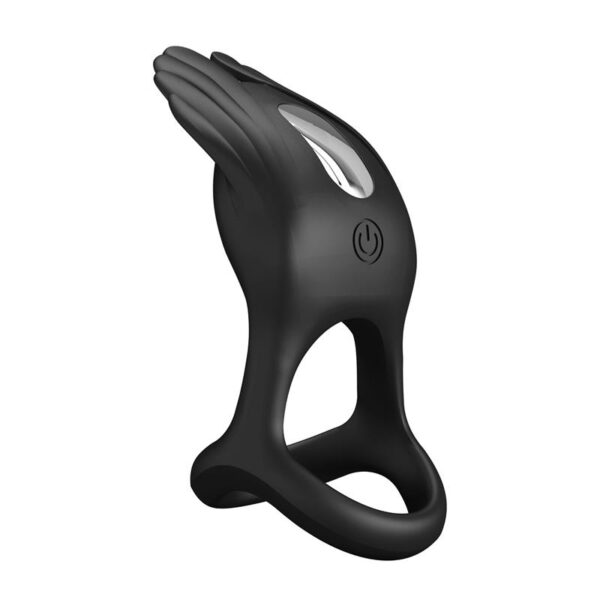 SILAS VIBRATING PENIS RING BLACK - IMAGE 3