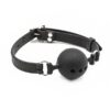 SILICONE BREATHABLE BALL GAGS 45 CM SIZE M BLACK