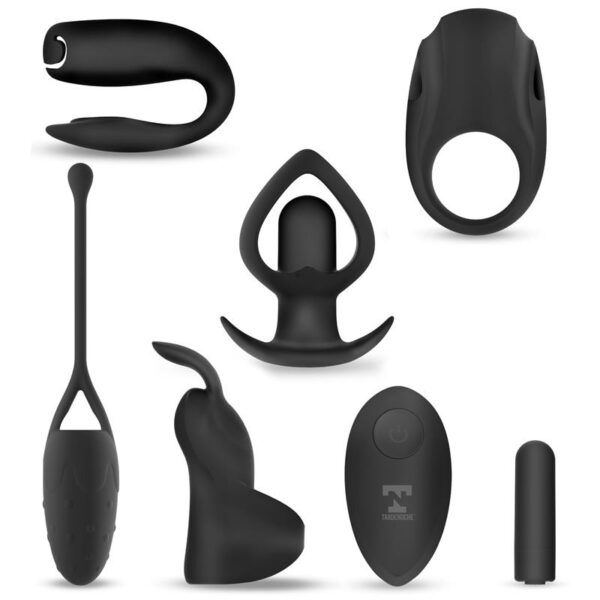 SIX-IN-ONE VIBRATING BULLET AND 6 SILICONE ACCESSORIES KIT - IMAGE 2
