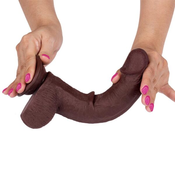 SLIDY REALISTIC DILDO DUAL LAYER RETRACTABLE AND ADJUSTABLE 9 - IMAGE 5