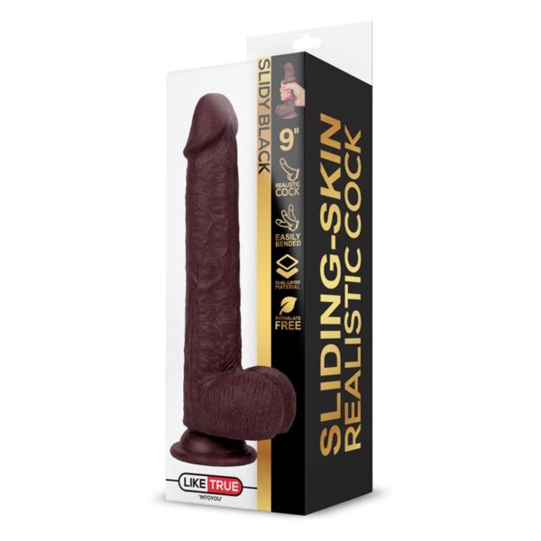 SLIDY REALISTIC DILDO DUAL LAYER RETRACTABLE AND ADJUSTABLE 9 - IMAGE 4
