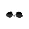 SOFT BOND X LEATHER HANDCUFFS BLACK