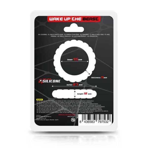 SOLID SILICONE COCK RING 4.5 CM - IMAGE 2