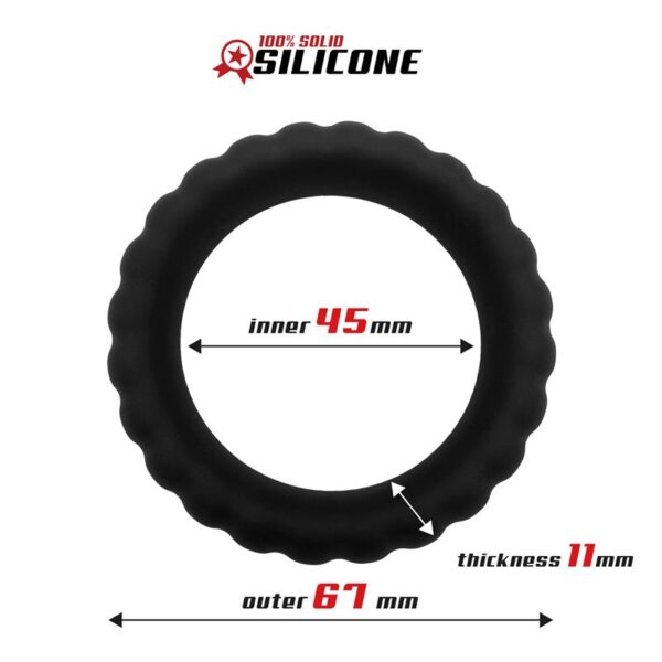 SOLID SILICONE COCK RING 4.5 CM - IMAGE 3