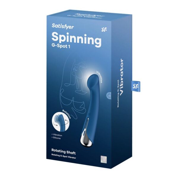 SPINNING G-SPOT 1 VIBE ROTATOR BLUE ANGLE VIEW