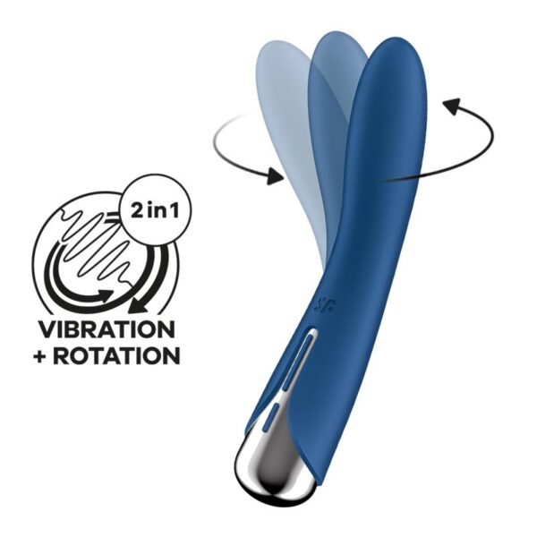 SPINNING VIBE 1 BLUE GSPOT VIBRATOR ROTATING HEAD