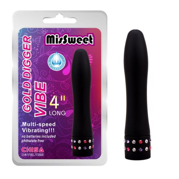 STIMULATOR GOLD DIGGER 4 BLACK ELEGANT MINI VIBRATOR