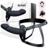 STRAP ON WITH HOLLOW DILDO PREMIUM SILICONE SIZE L BLACK