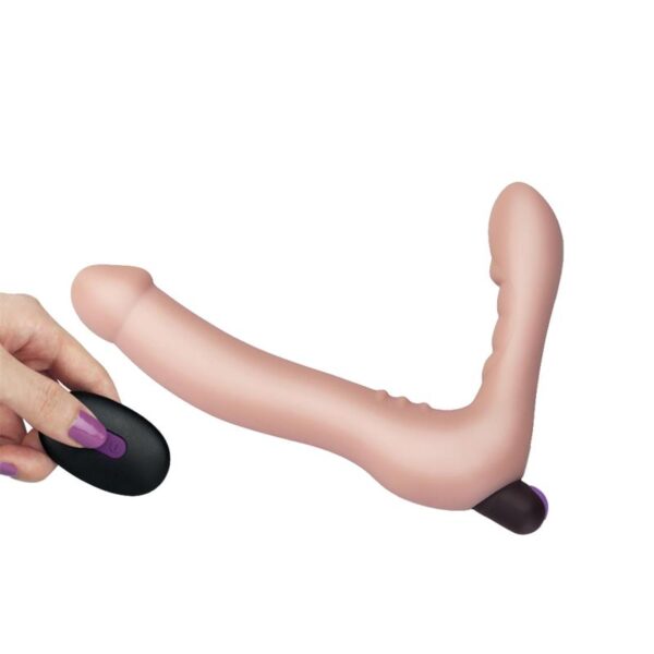 SILICONE STRAPLESS DOBLE DILDO USB MATERIAL