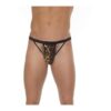 STRINGWITH STRINGS BLACK AND LEOPARD ONE SIZE
