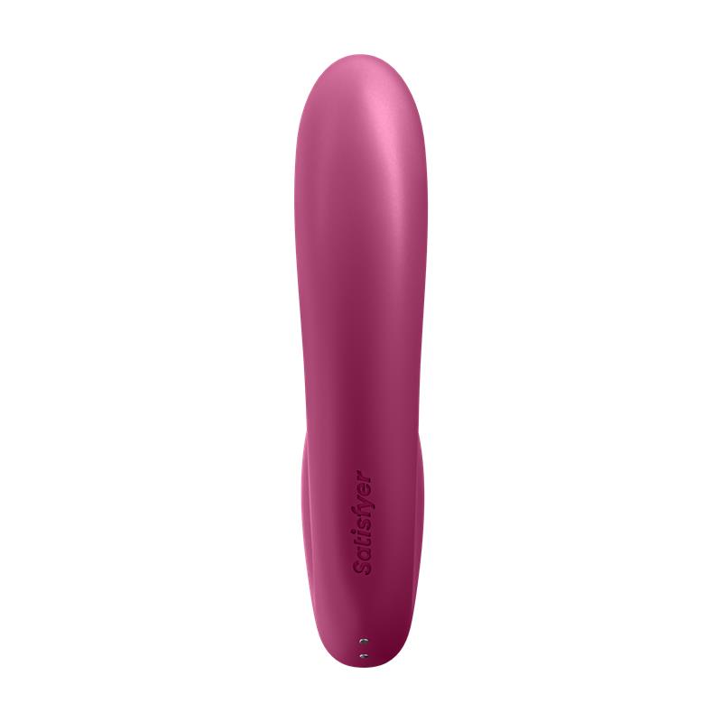 SUNRAY BERRY CLITORIS SUCKER AND VIBE 2 IN 1 USB 4 SATISFYER SUNRAY BERRY APP CONTROLLED FEATURES