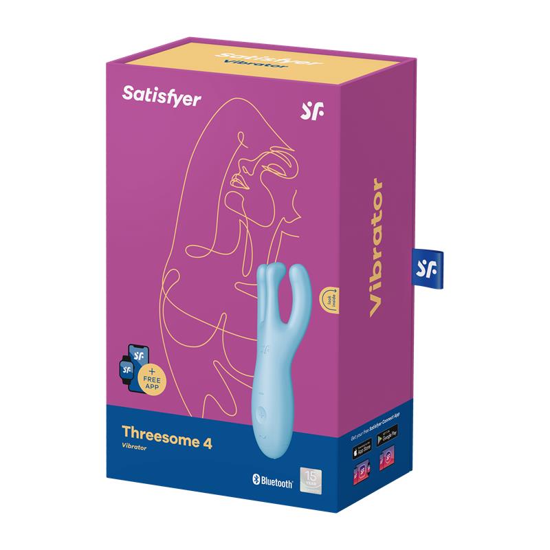 THREESOME 4 SATISFYER CONNECT APP BLUE 9 THREESOME 4 SATISFYER CONNECT APP BLUE ON DISPLAY