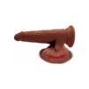 TRIPLE DENSITY DILDO SWINGING BALLS 82 CARAMEL