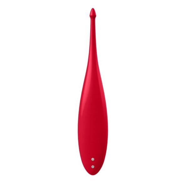 TWIRLING FUN TIP VIBRATOR RED SIDE VIEW