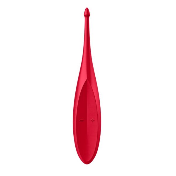TWIRLING FUN TIP VIBRATOR RED IN HAND