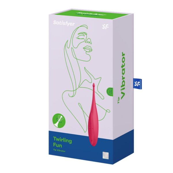 TWIRLING FUN TIP VIBRATOR RED USB CHARGING