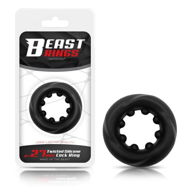 TWISTED LIQUID SILICONE COCK RING 2.7 CM