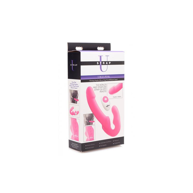 Urge Strapless Strap-On Vibrator Pink packaging