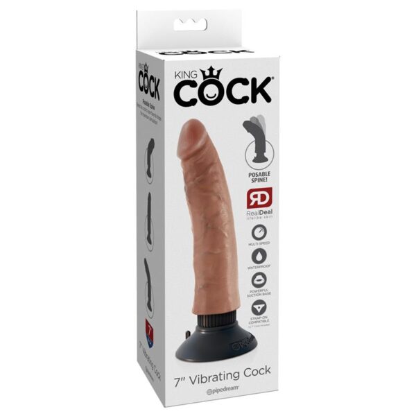 VIBRATING COCK 7 TAN SUCTION CUP