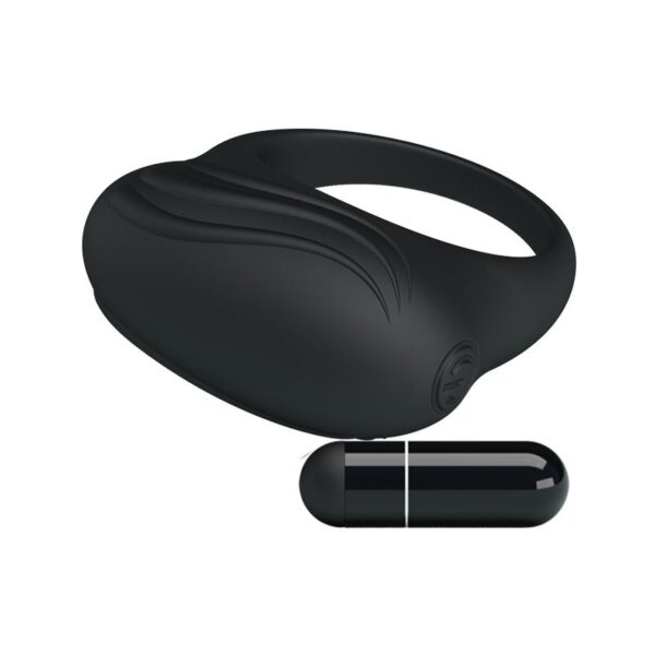 VIBRATING COCK RING BERTRAM BLACK - IMAGE 4